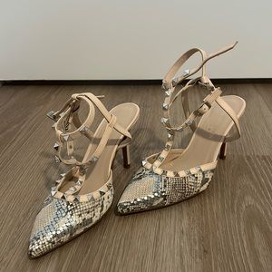 Hammerstein Slingback Pump Snakeskin Optic Size 39 / 8.5